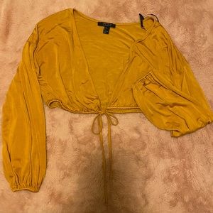 Deep V Neck Crop Top